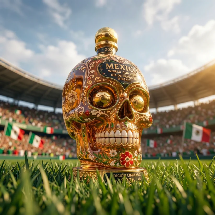 ⚽🇲🇽 Mexico 2026 Día de Muertos Collector's Whiskey Decanter 💀