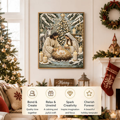✝️ Nativity Diamond Painting Kit | Christian Christmas DIY Faith Wall Decor ✨