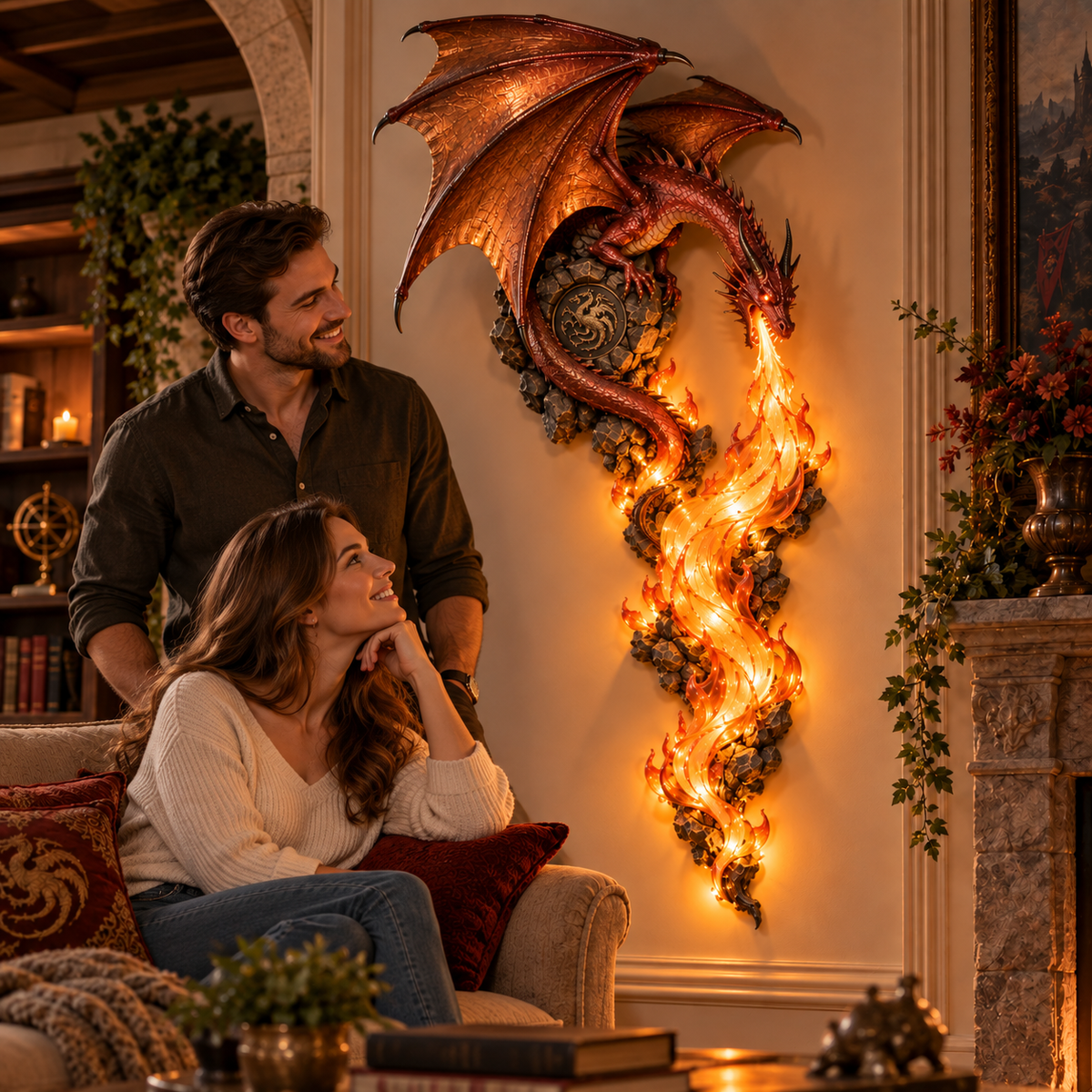 🔥 Last Day 49% OFF | 🐉 Wyrmflame Sentinel™ – Dragon Wall Sconce