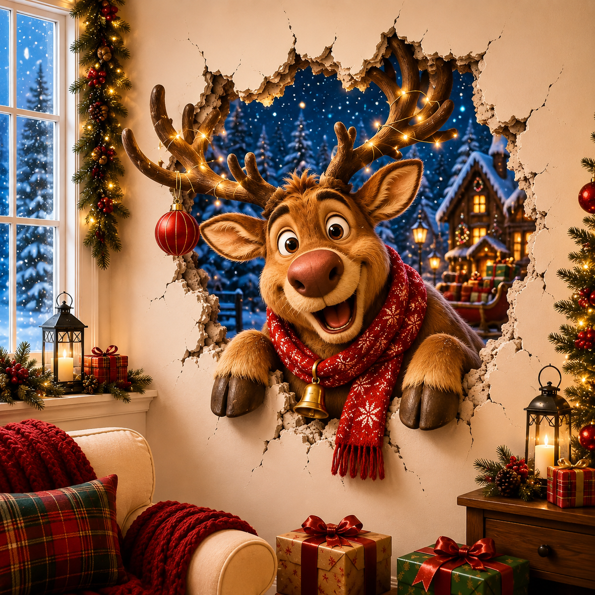 🔥 Last Day 50% OFF | 🎄 Christmas Breakthrough™ Wall Decal – 19.7"