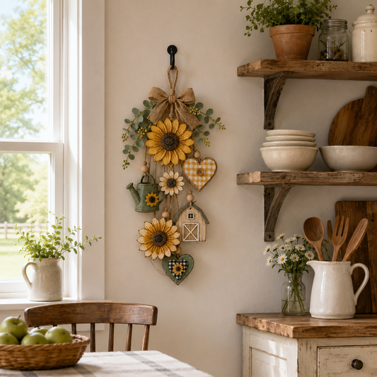 🌼 Garden Afterglow Wooden Hanging Light | Warm Fairy Light Décor