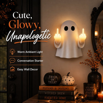 👻 HALLOWEEN MEGA SALE 50% OFF – Funny Middle Finger Ghost Night Light🖕