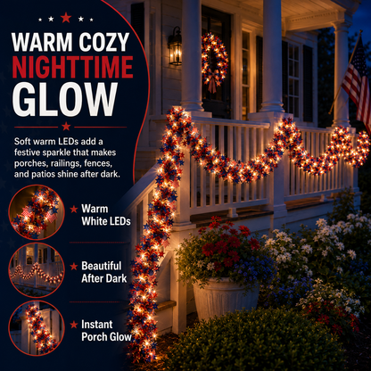 Celebrate 250 Years of Freedom with American Flag & Star Fairy Lights ✨