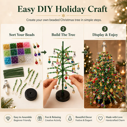 🎄✨ Handcrafted Crystal Christmas Tree DIY Kit – Create Holiday Magic