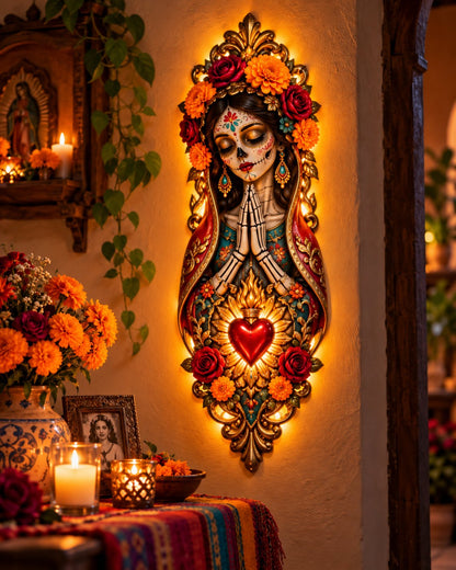 🕯️💀 Día de los Muertos Memorial Wall Light – Forever in Our Hearts, Always in the Glow ❤️