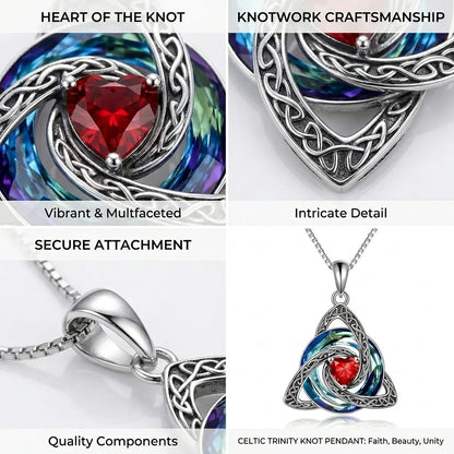 💎 Celtic Trinity Knot Birthstone Necklace – A Timeless Symbol of Love & Connection