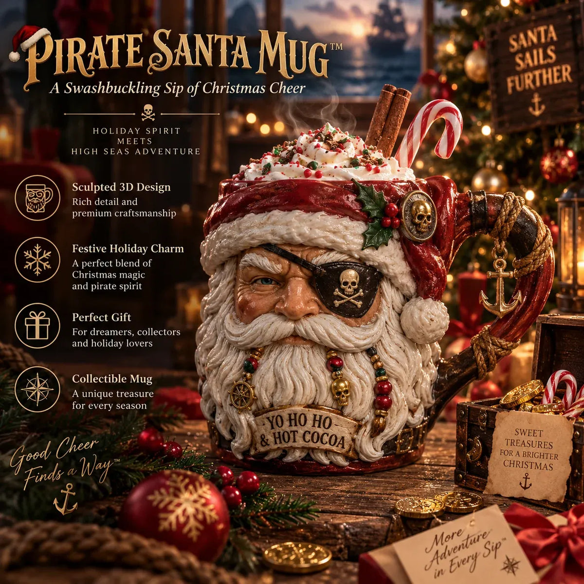 Last Day 49% OFF | 💀🎅 Twisted Santa Mugs™ – 3D Dark Christmas Collection