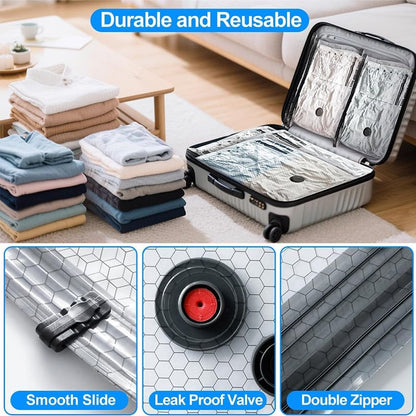 🎁Last day 49% OFF 🧳 Travel Space Saver Vacuum Bag Set with Cordless Pump