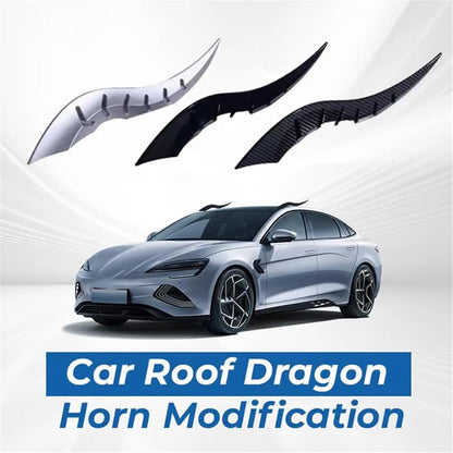Car Roof Dragon Horn Modification, Universal Auto Roof Decoration, High-Strength All-Weather Waterproof 3D Bull Horns Stickers, for SUV, Sedan, Hatchback - Find Your Car In Parking Lot