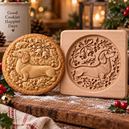 🍪🦊 Woodland Animal Cookie Molds – Embossed Wooden Baking Stamps