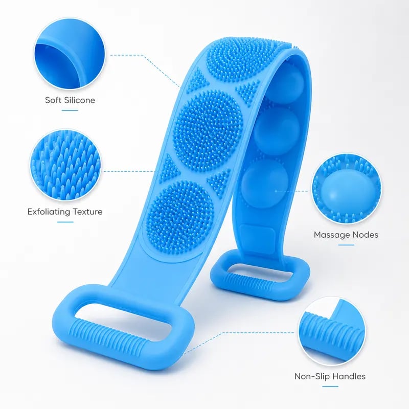🔥BUY 1 GET 1 FREE 🚿 2-in-1 Silicone Back Scrubber