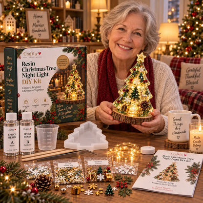🎄 Resin Christmas Glow Kit™ | DIY Tree Night Light ✨