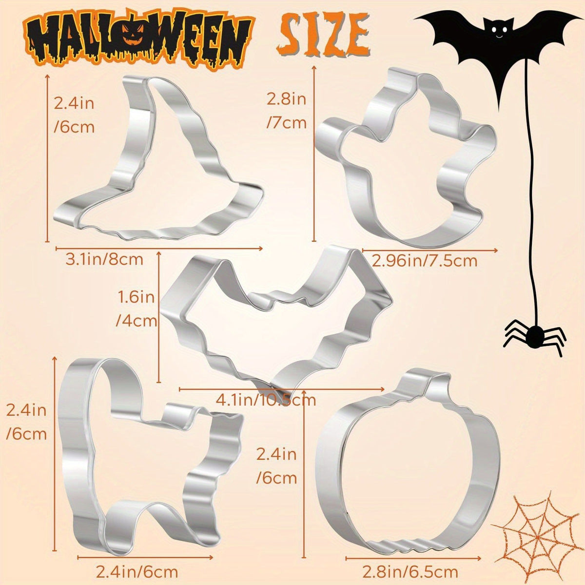 🎃 Spooky Bake Five™ | Halloween Cookie Cutter Set 👻