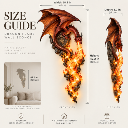 🔥 Last Day 49% OFF | 🐉 Wyrmflame Sentinel™ – Dragon Wall Sconce