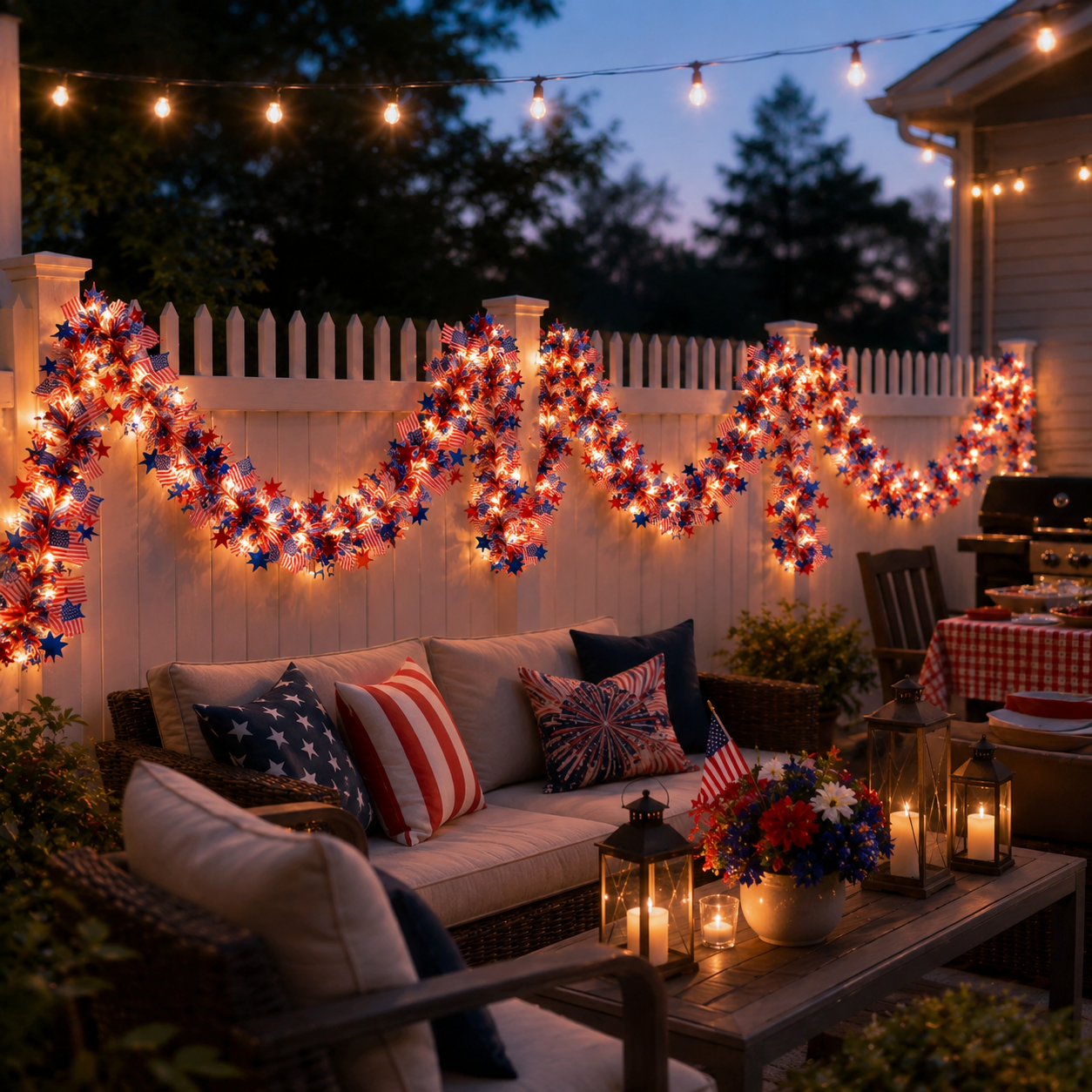Celebrate 250 Years of Freedom with American Flag & Star Fairy Lights ✨