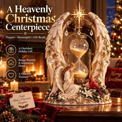 ✨ Christmas Through an Angel’s Eyes | Illuminated Hourglass Centerpiece