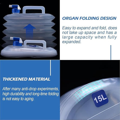 📢📢50% OFF !! ⏰Portable Collapsible Camping Water Container with Spigot
