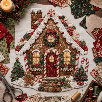 🔥🎅🎄 Christmas Patchwork Fabric DIY Decor Kit – Beautiful Handmade Décor, No Experience Needed