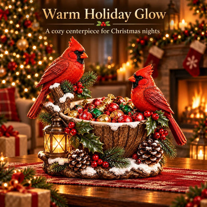 🔥Hot Sale 49% OFF❤️ 🎄 Cardinal Glow Treat Bowl | A Cozy Christmas Candy Centerpiece ❤️