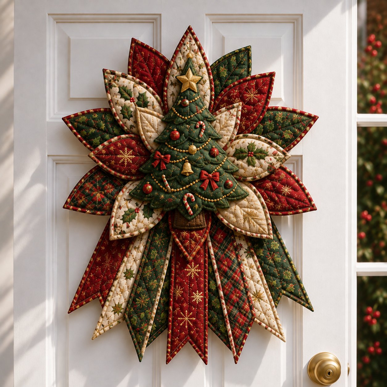 🎉 Holiday Celebration 50% OFF 🎄Christmas Keepsake Quilted Door Hanging DIY Sewing Kit