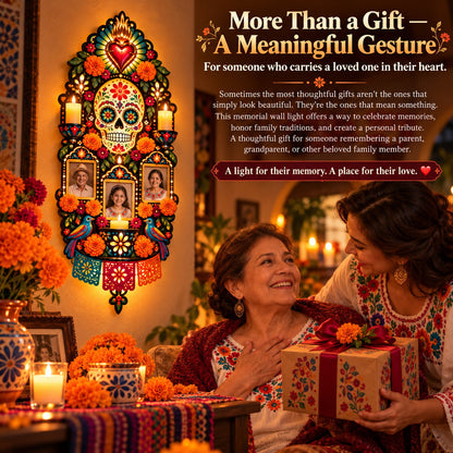 🕯️💀 Día de los Muertos Memorial Wall Light – Forever in Our Hearts, Always in the Glow ❤️