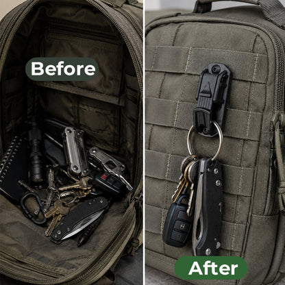 🎒🔑 Heavy-Duty Tactical Quick Release Keychain Clip for EDC