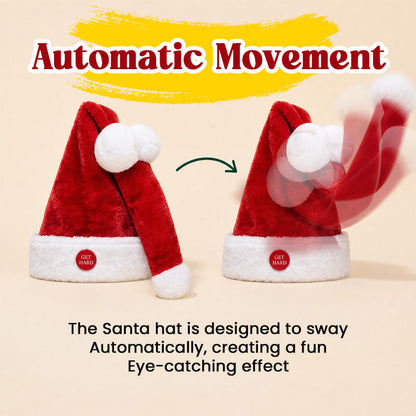 🎅 Dancing Santa Hat | Hilarious Animated Christmas Party Headwear 🎄😂