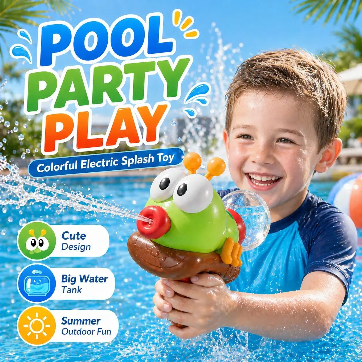 🦖💦 Cute Animal Electric Water Blaster for Kids ☀️💦  Design for Summer Pool & Beach Fun