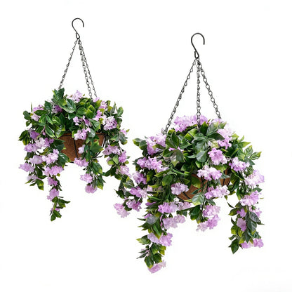 ✈️Free Shipping🌺Faux Crepe Myrtle Hanging Baskets – Ultra-Realistic🌸✨