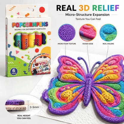 🖍️ ONLY $9.99 TODAY | 🫧 Heat Activated Puffy Pens | Turn Simple Doodles Into Fun 3D Art 🎁