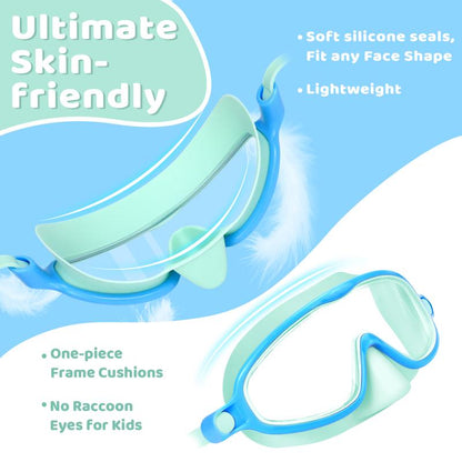 🔥Last Day Promotion 50% OFF-🔥HD children's large frame waterproof and anti-fog swimming goggles