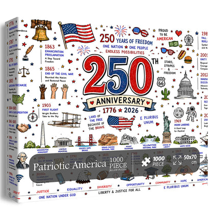 🧩🦅 Patriotic America 1000-Piece Puzzle – A Tribute to Freedom🎁 Buy 2 Free Shipping