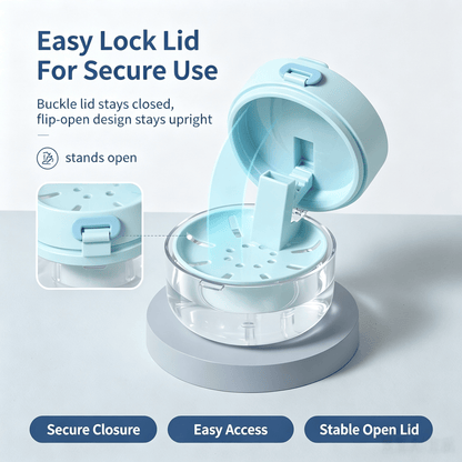 🦷✨3-in-1 Retainer & Denture Cleaning Case- Clean, Soak & Store Your Dental Appliances In One Compact Case