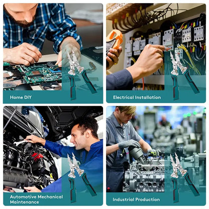 ❤️16 in 1 Wire Stripper Twister for Cutting and Pulling Wires,Cable Scissors,Voltage Tester Pliers, 12V to 250V Live,Null,Hot Wire Judgment AC DC, Audible and Flashing LED Alarms