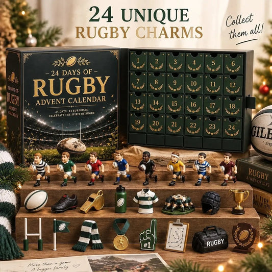 🏉🎄 24 Days of Rugby – Christmas Advent Calendar with 24 Collectible Charms