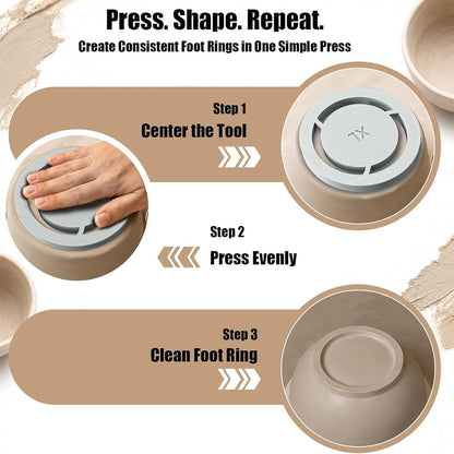 🎁Last Day 49% OFF 🏺5PCS Professional Pottery Foot Ring Trimming Tool