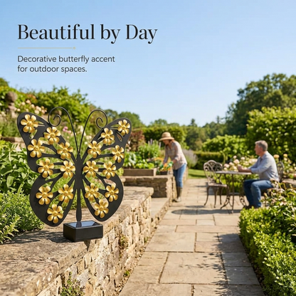 🦋☀️Solar Flapping Wing Butterfly Garden Wall Light