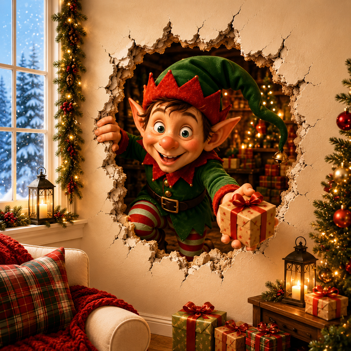 🔥 Last Day 50% OFF | 🎄 Christmas Breakthrough™ Wall Decal – 19.7"
