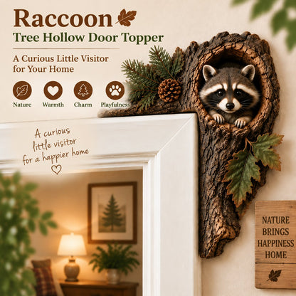 ⏰ Last Day 50% OFF 🐿️ Tree Hollow Chipmunk Door Topper – Bring Woodland Whimsy Home 🍂✨