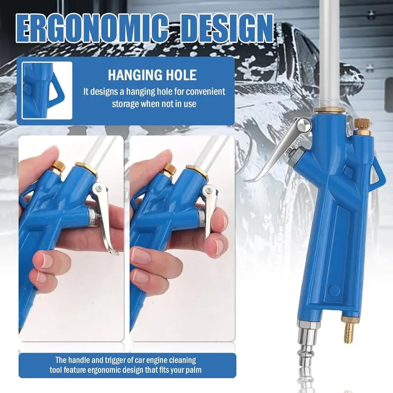 💨 Heavy Duty Air Blow Gun with 1m Hose for Engine & Workshop Cleaning