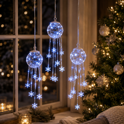 Winter Magic Snowflake Cascade™ – LED Hanging Christmas Ornament❄️