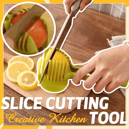 🔪 8-Slot Kitchen Slicing Guide - Safe & Even Fruit & Vegetable Cutter