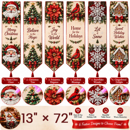 ✨ Christmas Diamond Painting Table Runner Kit | DIY Holiday Decor