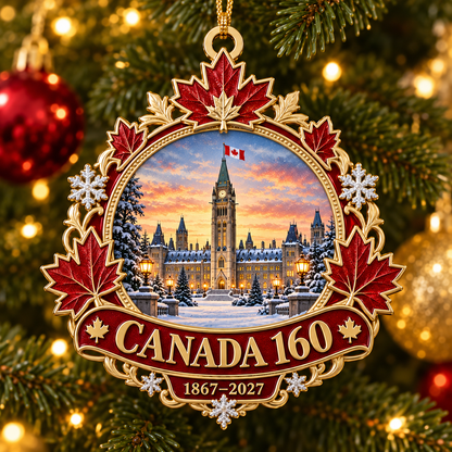 🍁 Canada 160th Anniversary Ornament | 1867–2027 Christmas Keepsake