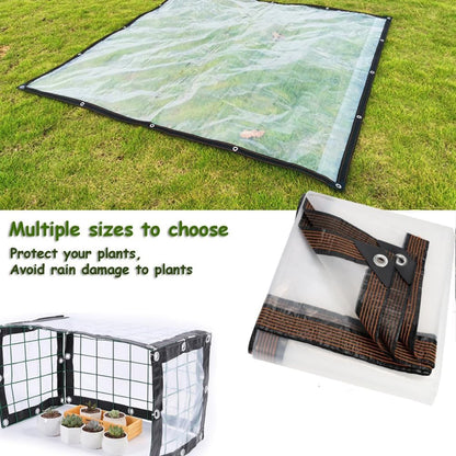 💧 Clear Waterproof PE Tarp – Transparent Heavy-Duty Outdoor Cover with Metal Grommets