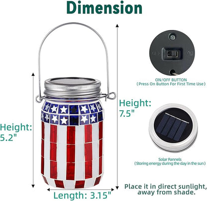 Independence Day national flag solar mosaic lantern💡