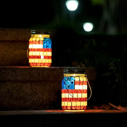 Independence Day national flag solar mosaic lantern💡