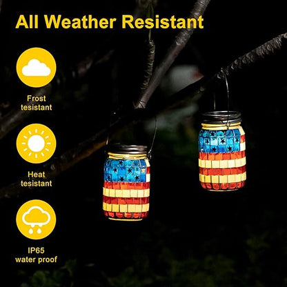 Independence Day national flag solar mosaic lantern💡