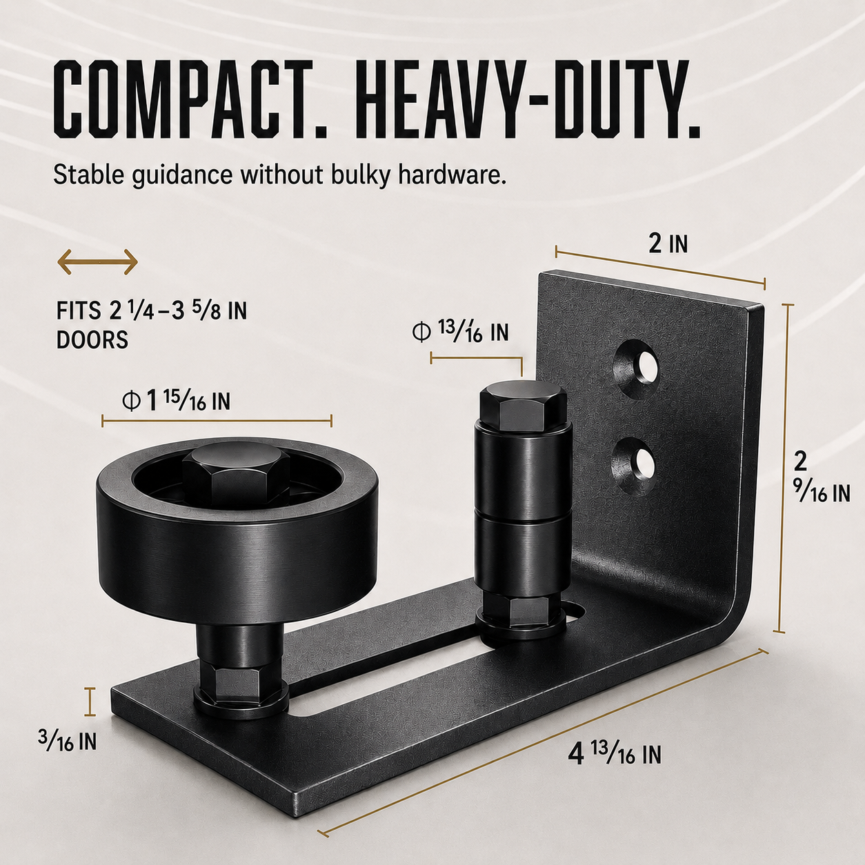🔧 Adjustable Heavy-Duty Barn Door Floor Guide – Wall Mount Sliding Door Bottom Roller