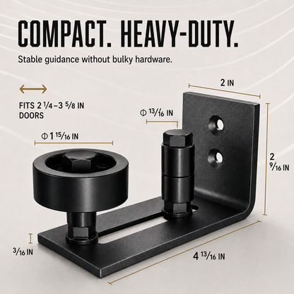 🔧 Adjustable Heavy-Duty Barn Door Floor Guide – Wall Mount Sliding Door Bottom Roller